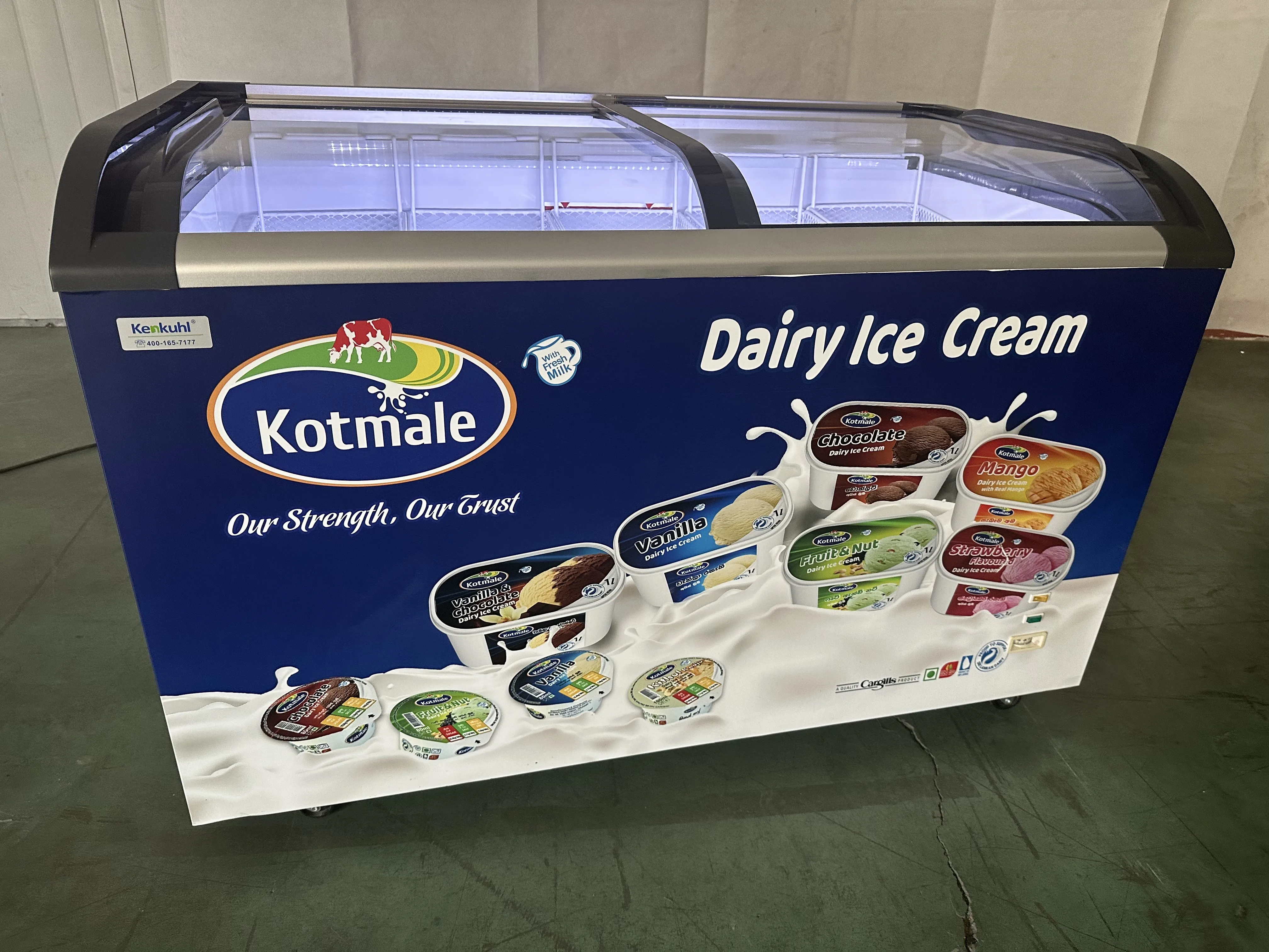 Kenkuhl Ice Cream Commercial Chest Freezer Popsicle Gelato Ice Cream