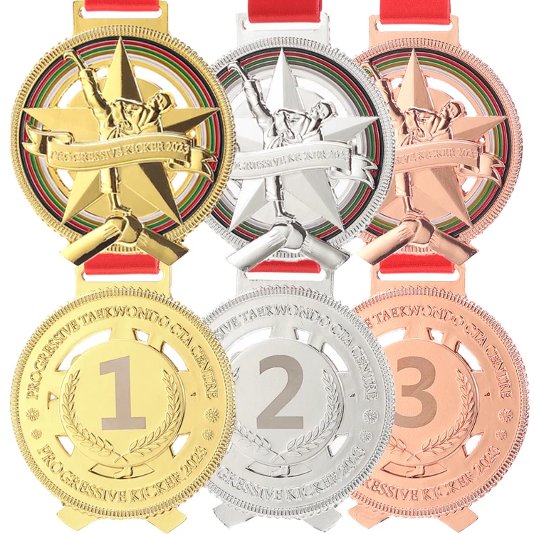 Manufacturer Customized Karate Judo Jiu Jitsu Taekwondo Kung Fu Sports Award Medals factory