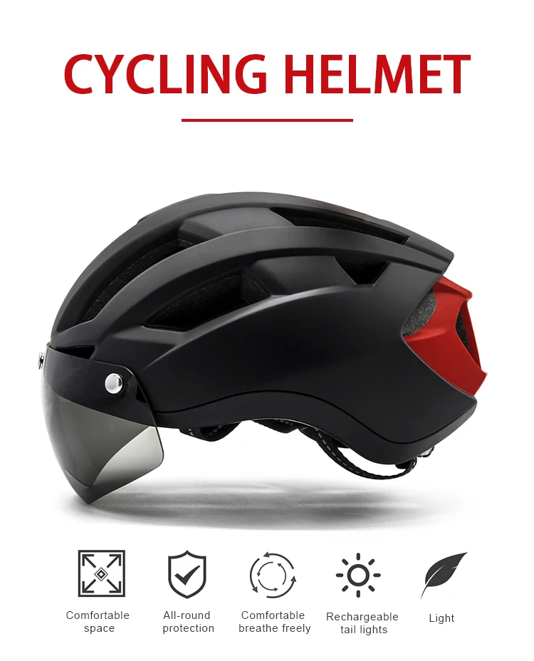 Relee 2022 Bicycle Bike Helmets Led Taillight Urban Commuting Helmet