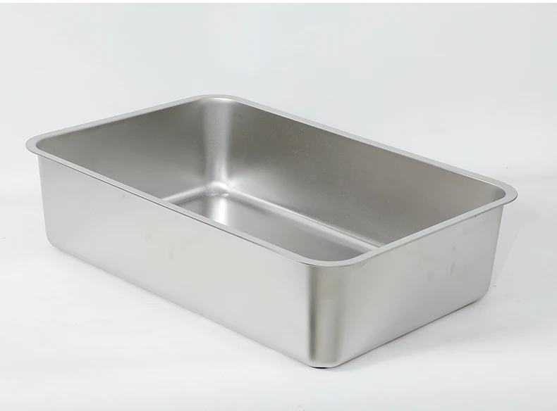 New Super Large Space Stainless Steel Cat Litter Box Fully Enclosed Open 2-in-1 High Fence Cat Litter Box Pet Products factory