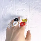 Ring Rings Rings Unique Transparent Donut Resin Ring Women Chunky Finger Rings For Party