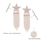 Star New 2021 All-match Five-pointed Star Fringed Long Diamond Earrings