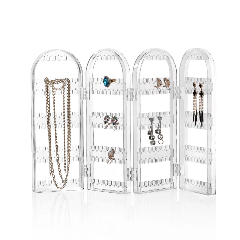 Transparent Foldable Variety Jewelry Desktop Storage Stable Daily Use Display Stand Acrylic Rack