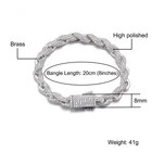 Cz Bracelet 8MM CZ Iced Out Bracelet Tennis Bracelet Hip Hop Bracelet