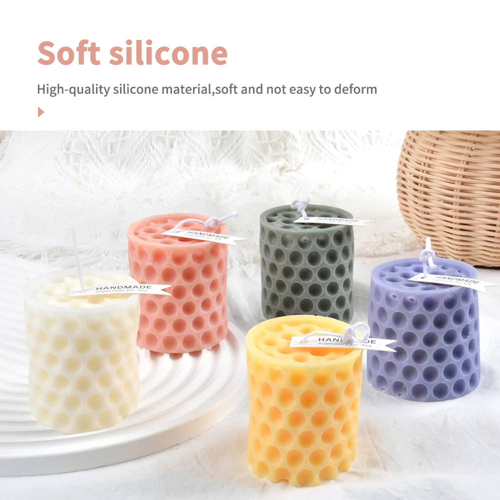 Factory Wholesale Honeycomb 3d Bubble Cube Candle Mould Silicone Molds For Candle Making