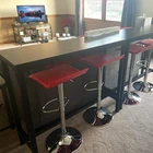 Bar For Bar Furniture MDF Top Steel Smooth High Quality Black Bar Table For Bar Dining Table High Table