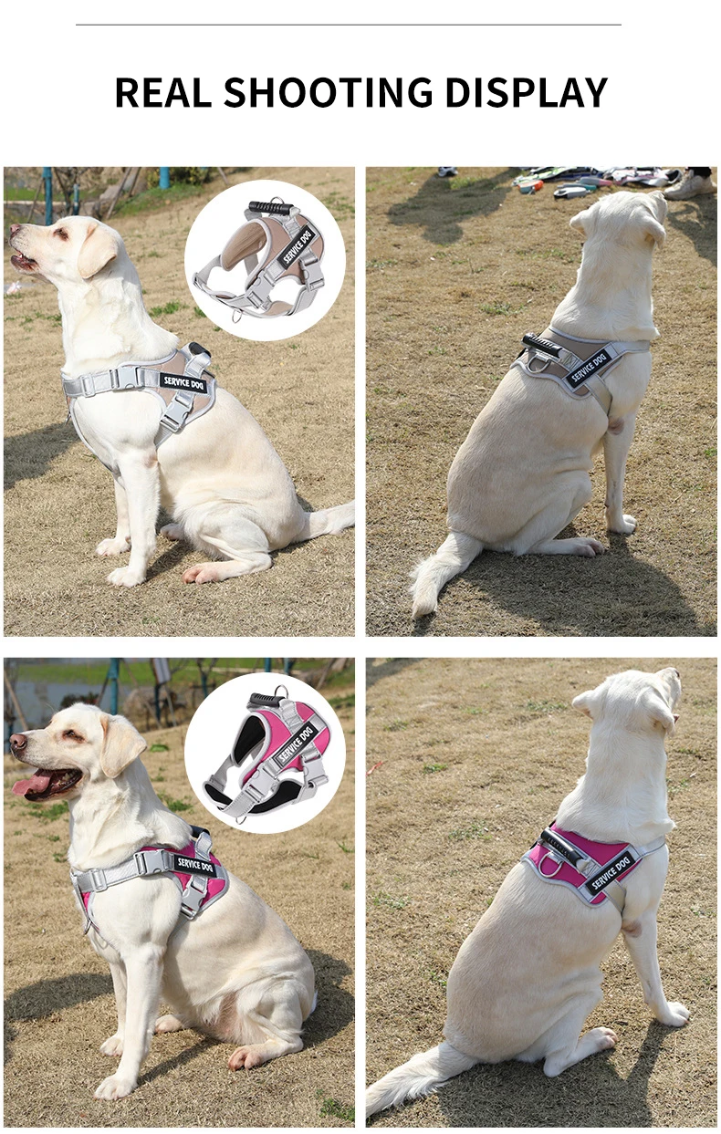 Hot Sale Adjustable No Pull Harness Comfortable Easy Clean Reflective Sturdy Nylon Pvc Dog Vest Harness details