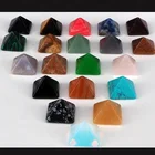 Gem 7 Pack Of Crystal Agate Jade Gem Chakela 7 Chakras Stone Pyramid Religious Reiki Energy Stone