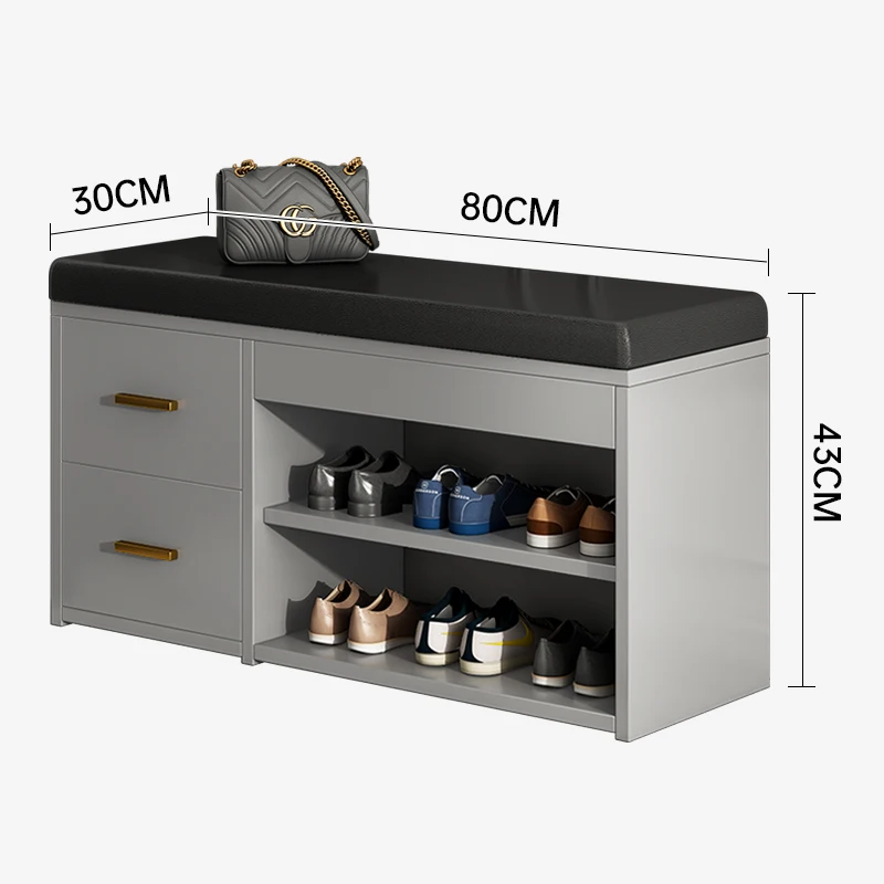 Wholesale Multipurpose Gray modern Cupboards Organizer shoe Rack Storage bench combination Set for Entryway Hallway Bedroom