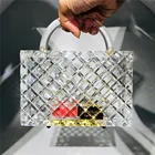 Clutch Women Wedding Party Ice Cube Transparent Clear Acrylic Clutch Purse