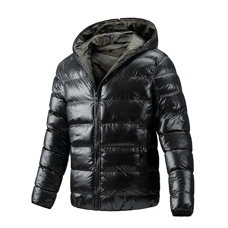 JOIBKD Men's Down Jacket Men's Winter Hoodable Multi-Pocket Casual Fashion Warm Down Jacket