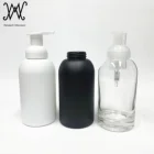 Glass Bottle Plastic Glassglassglass 10oz 300ml Matte White Glass Hand Soap Bottle With Plastic Foam Pump Dispenser