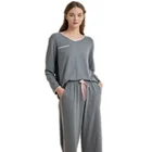 Family The Family Pajama Pants Set Winter Children Plus Size Adult Plain Women Pajamas Sleepwear