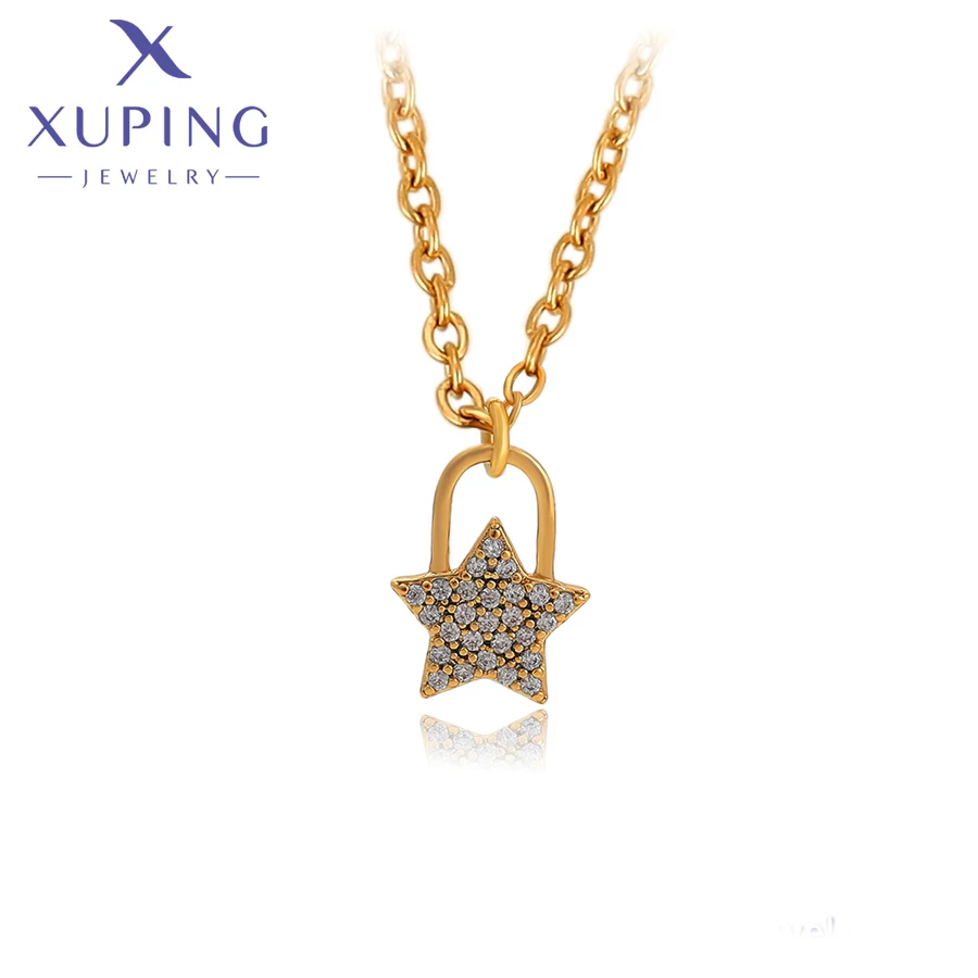 A00737829 XuPing jewelry  single  chain star pendant special trendy classic design  18K gold color necklace women jewelry