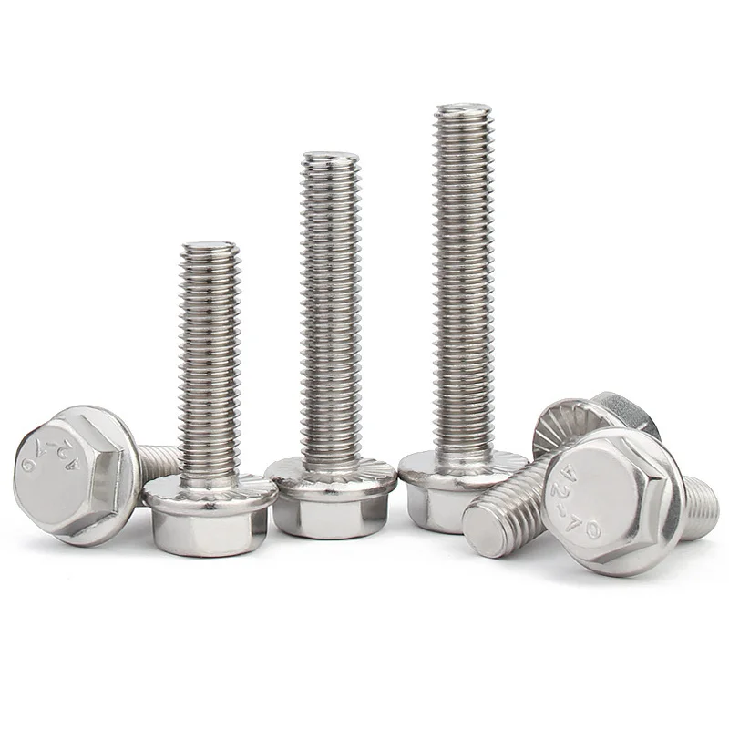 DIN6921 Bolt Manufactur Bolt and Nut Fasten Stainless Steel Hex Flange Bolt factory