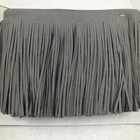 Fringe Customized Color And Size Microfiber Suede Leather Fringe Trim For Shoes Bags And Garment