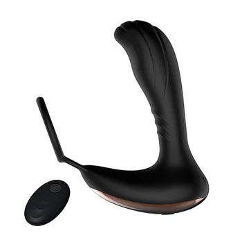 Cross-border new products USB Rechargeable men's prostate massager wireless remote control silicone back court masturbatio