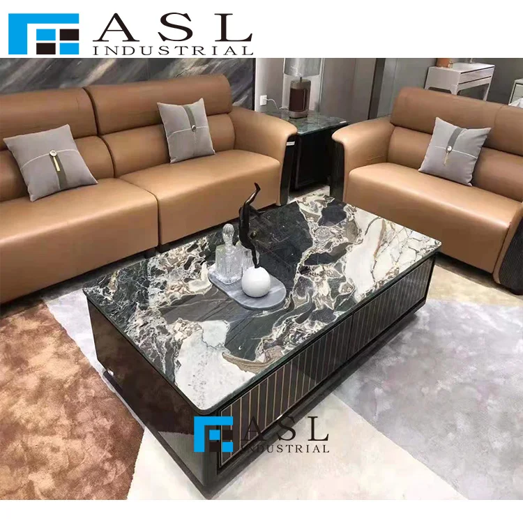 Breccia blue natural stone slab tile for Wall Floor Design