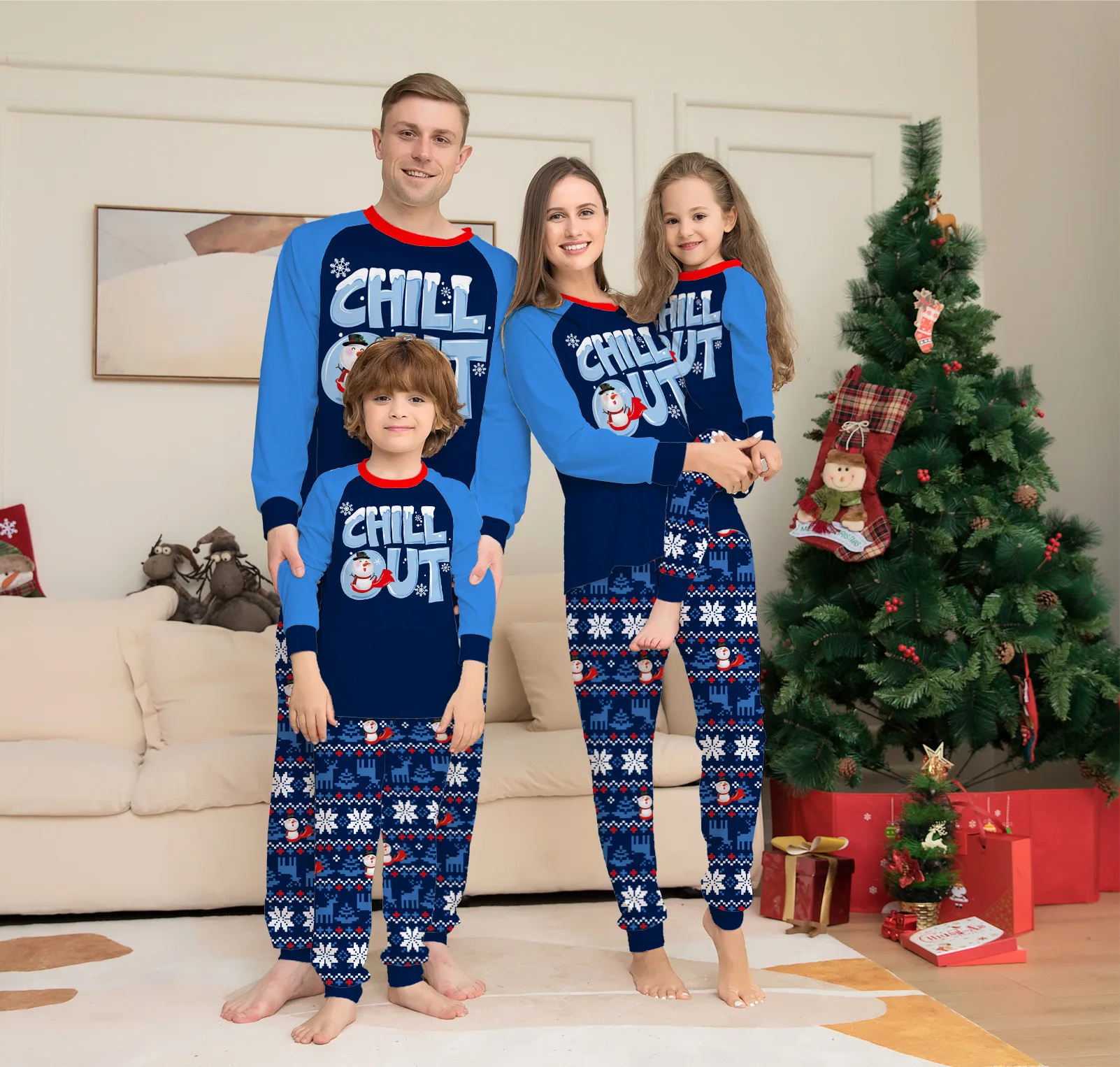 Sublimation Blank Christmas Pajamas Set 2022 Fast Shipping Amazon Wish AliExpress Wholesale Cotton Family Christmas Pajamas sets