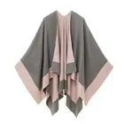 Wrap Cape Open Front Wrap Blanket Poncho Fashion Luxury Warm Soft Thick Women Winter Cape Shawl
