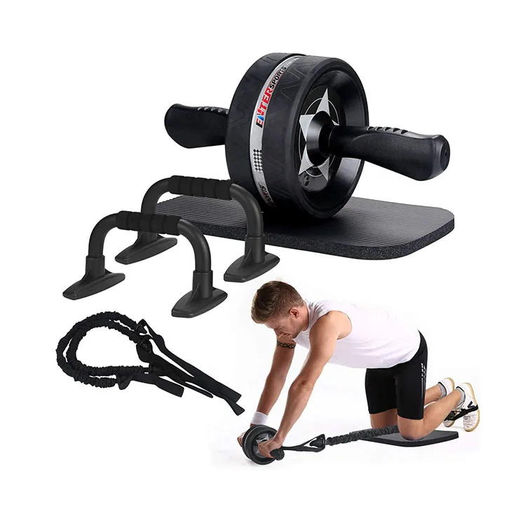 Ab Fitness Crunch Roller Abdominal Exercise Workout Machine Home Gym Abs Trainer 