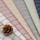 Fabric Fabric Yarn-dyed Linen Cotton Slub Linen Fabric Double-sided Fine Stripe Linen Sofa Sliver Home Textile Fabric