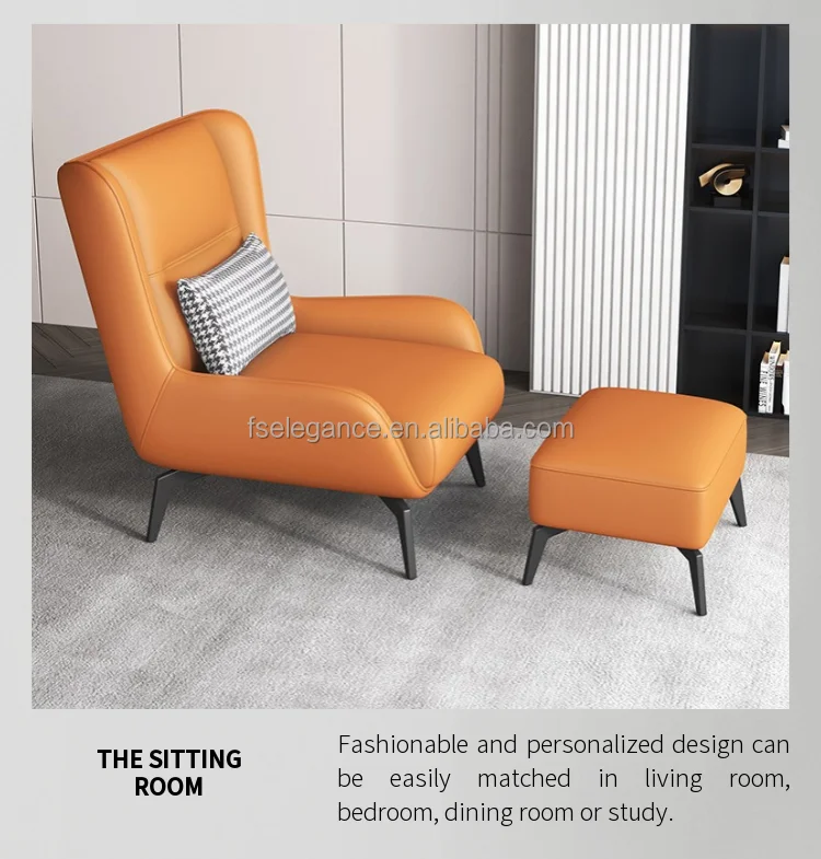 single seat lounge genuine leather sitting living room luxury furniture high fashion sofa chair set living room furniture