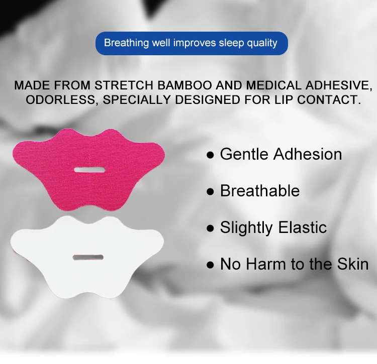 Bamboo Silk Mouth Tape for Sleeping Sleep Strips Nose Breathing Cute Lip Tape for Sleeping details