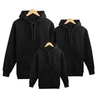 Hoodies 100% Hoodie JS Clothing Wholesale Custom Logo Black Hoodies Unisex 100% Cotton Pullover Plain Hoodie