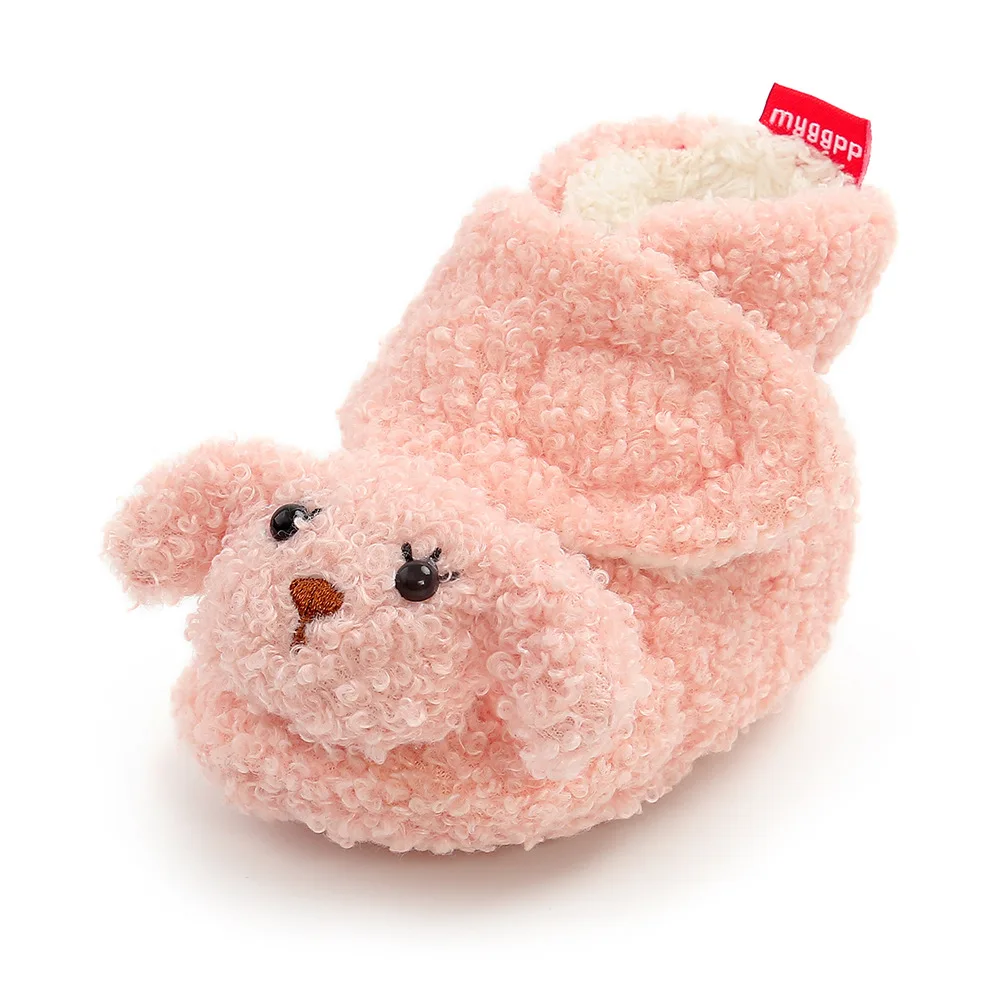 Winter Cute Cartoon Fleece Newborn Baby Slippers Toddler Girl Boy Socks Booties Baby Boots