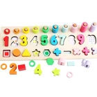 Toy Board New Teaching Material Toy Montessori Educational Toy 3-in-1 Wood Numbers Matching Board Game