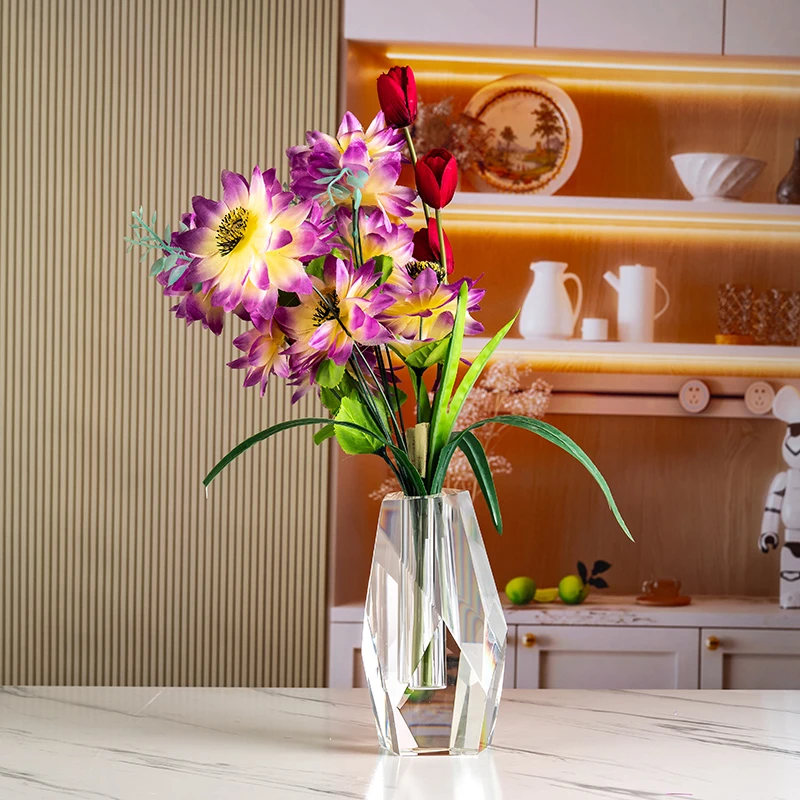 product new product irregular k9 home decoration transparent high quality crystal vase-7