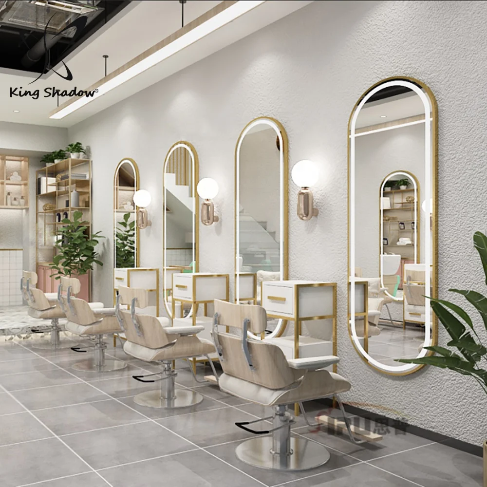 King Shadow Hair Cutting Wall Mirror Stations Beauty Salon Shop Equipment  Salon Mirror With Lights - Buy Mirror Station,Salon Mirror Station,Hair  Cutting Mirror Product on 