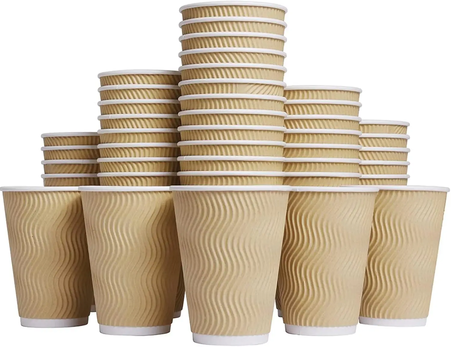 product disposable biodegradable double wall insulated 12 oz hot coffee cups 100 pcs brown-2