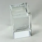 Cheap 3d laser crystal glass cube for christmas gifts