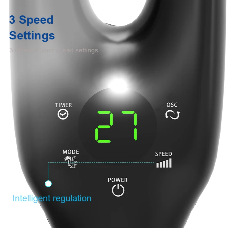 Stand Fan, LED, Electric, ABS - detail 8