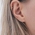 Gold Stud 2021 Cool Lady Party Jewelry 14k Gold Plated Stainless Steel Ball Stud Earrings In Cheap Price
