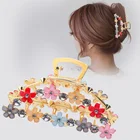 Pearl Clip 2020 New Design Pearl Rhinestone Rabbit Geometric Hair Clip Korean Cute Pearl Hairpin