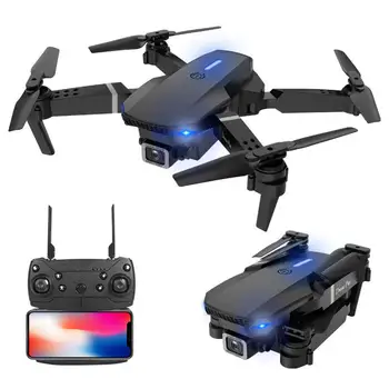 Foldable RC Helicopter WIFI FPV E88 Pro RC Drones Camera 4K Beginner pocket mini drone With 1080P Wide Angle Dual HD Camera