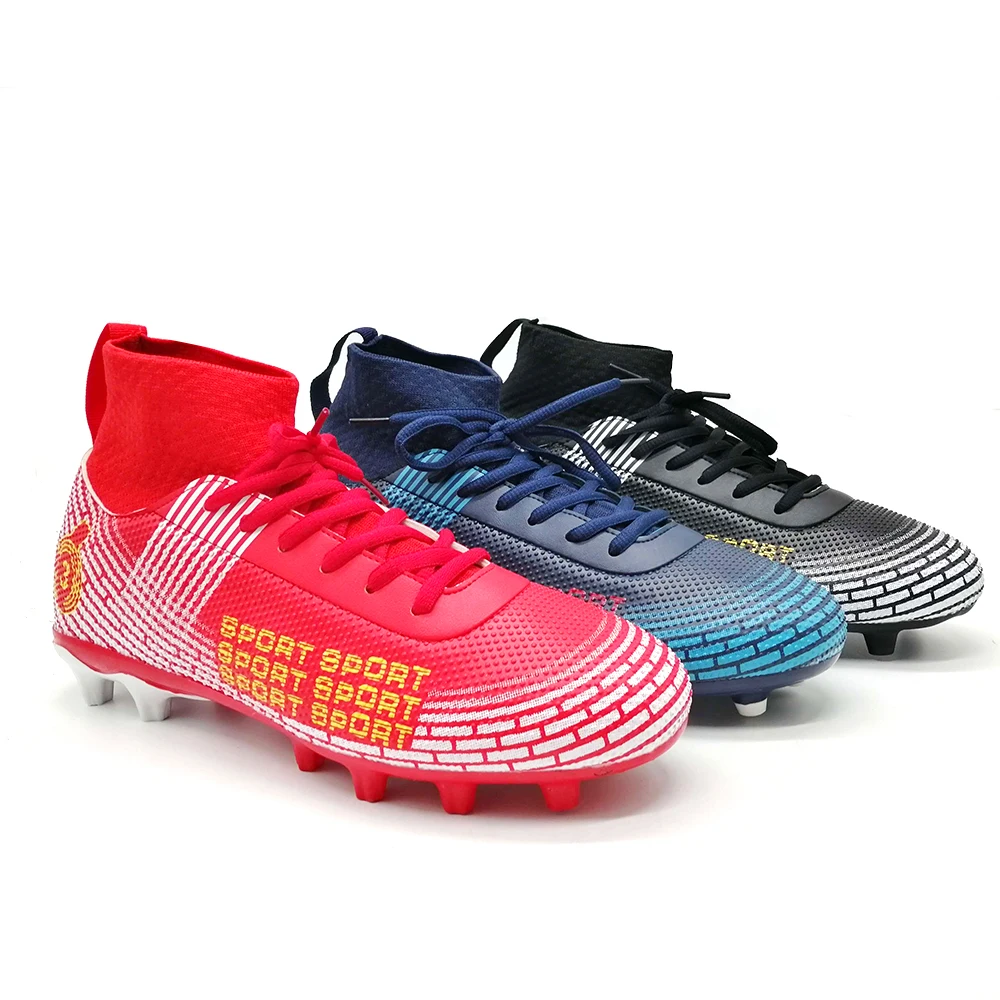 Unique design sports shoes walking High Quality Lace up trainer Athletic Shoes Factory Spike Football  Soccer Shoes