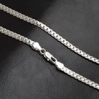 Copper Necklace Hot-selling Europe And America Copper Material Women's Silver Plated Thick Chain Necklace