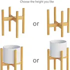Plant Bamboo Wooden Indoor Folding Plant Stand