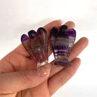 Natural Wholesale Natural Rainbow Fluorite Crystal Carving Angel Figurine For Women Gift