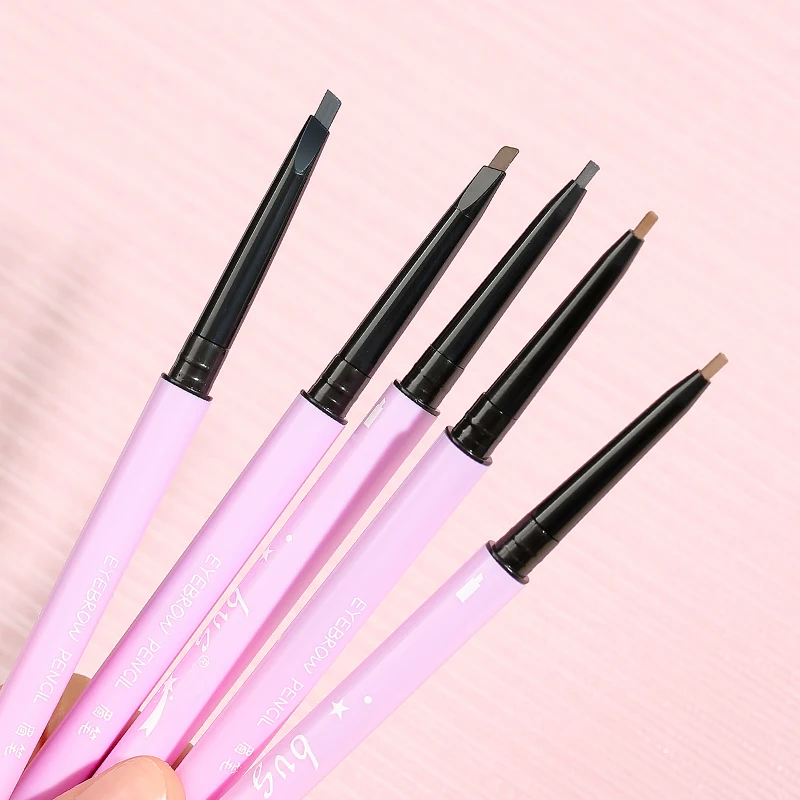 Pink Eyebrow Pencil Waterproof Precise Vegan Cruelty Free Brow Pencil Manufacturer Private Label Custom