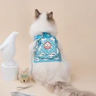 Dog School Peaktoppets Cartoon Pet Accessory Adjustable Pet Dog Harness Vests With Backpack Bag Dog Carrier School Bag