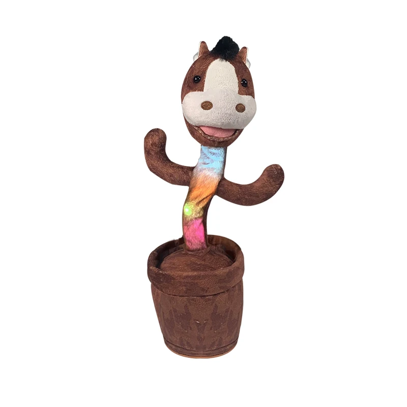 Hot Selling Funny Wriggle Doll Recorder Singing Plush lighting Dance Toy Dancing donkey