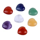 Crystal Shaped Wholesale High Quality Natural Gemstone Crystal 7 Chakra Heart Shaped Stone For Folk Crafts