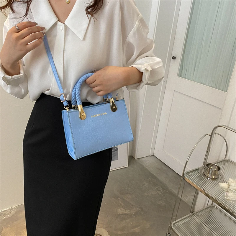 Women's Bags Trend Handbags Simple Braided Handle Designer Luxury Crossbody Bags Female Totes Shoulder Handbags for Women