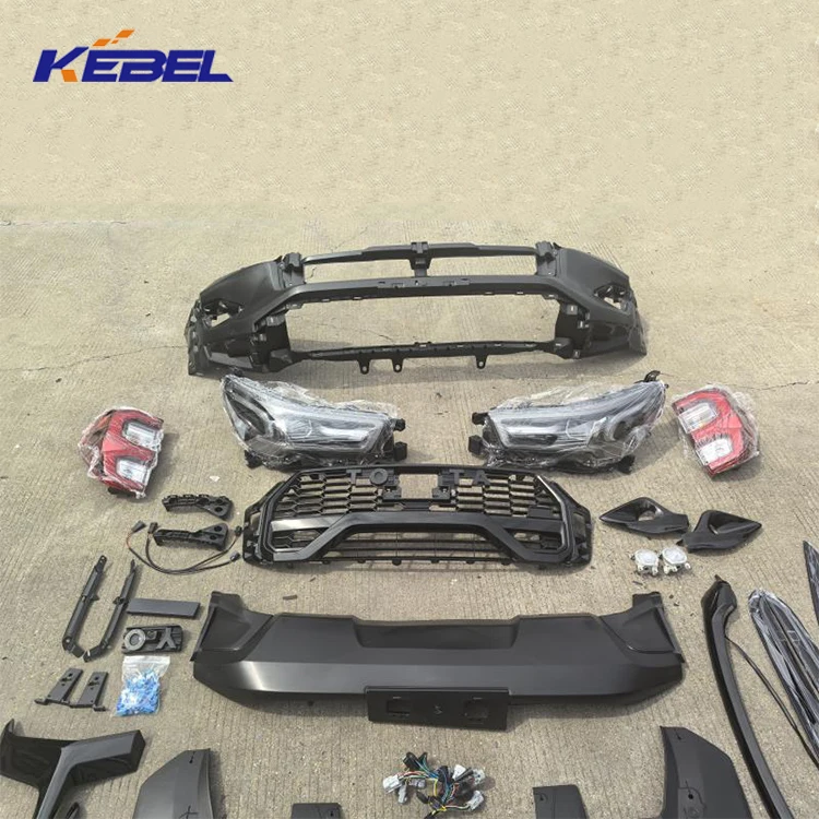 product plastic abs material auto accessories body front bumper set vehicle parts car body kits for hilux 2024 gr sport-7