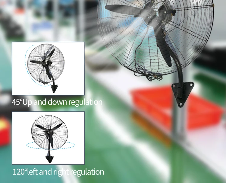 Industrial Wall Mounted Fan, Copper, Electric, Metal - detail 14